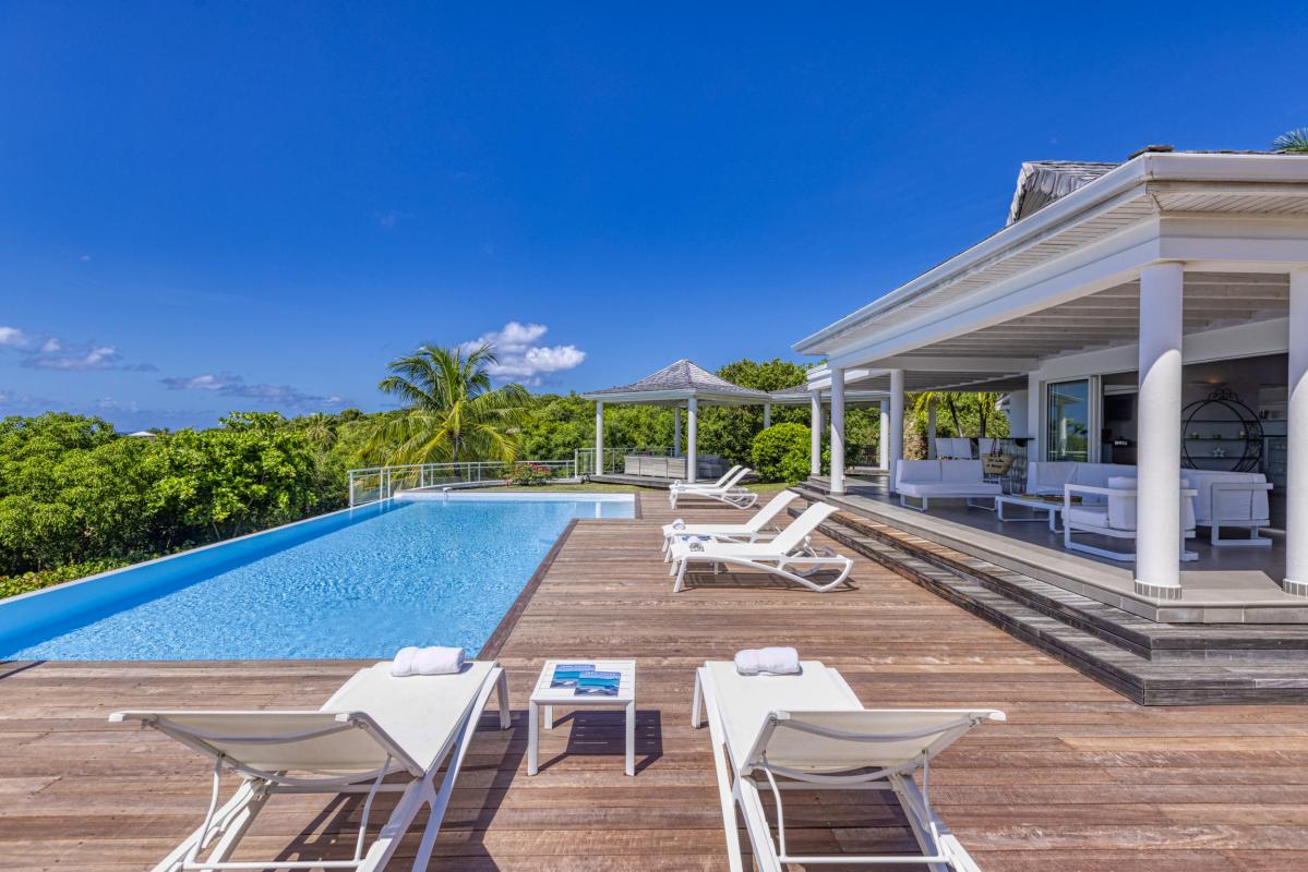 10.Location villa No Limit vue mer Saint Martin les Terres Basses - Piscine